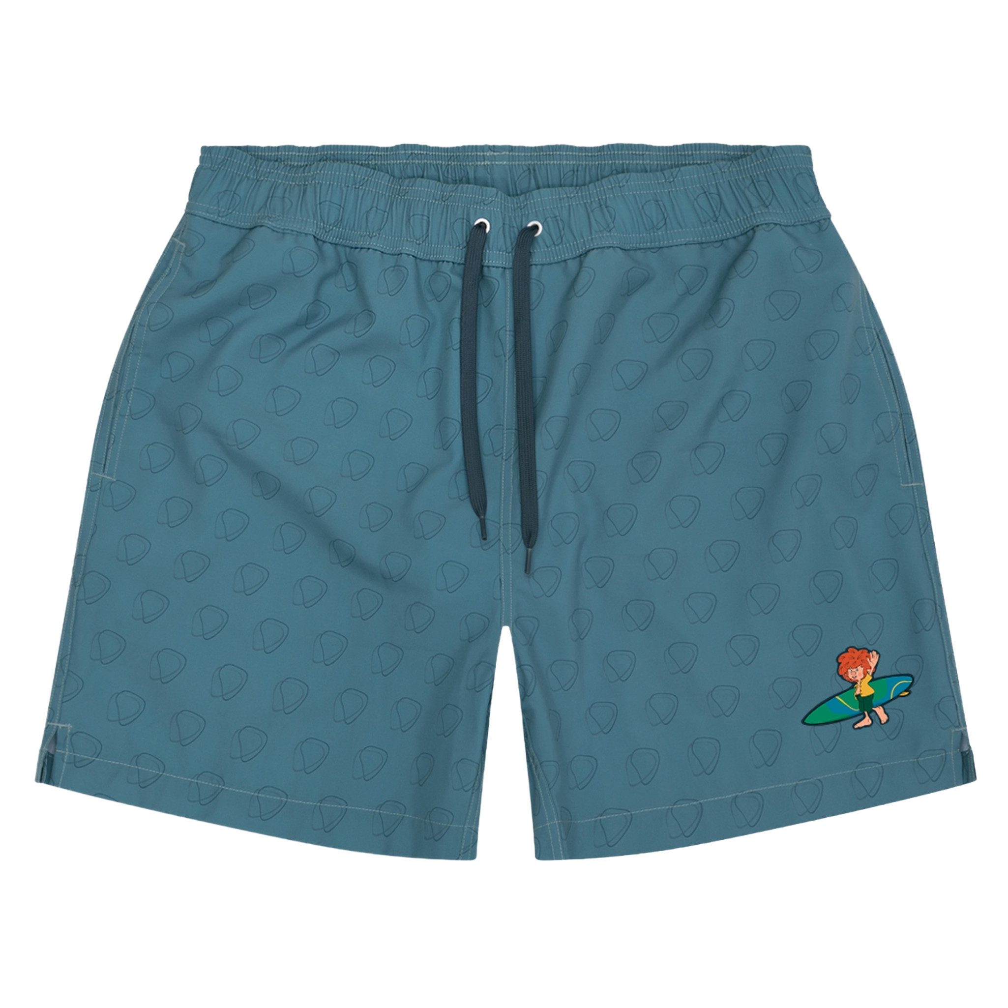 Bavarian Caps Badehose Bavarian Caps Badehose "Pumuckl surft" - graublau (Badehose, Badehose)