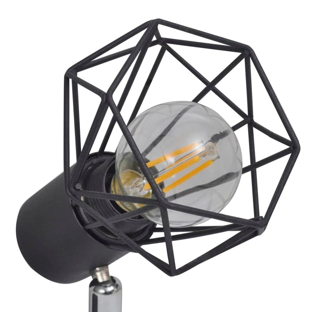vidaXL Deckenleuchten Deckenstrahler 2 LED-Glühlampen mit Drahtschirm Industrie-Stil