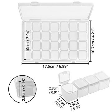 Belle Vous Aufbewahrungsbox Kunststoff Aufbewahrungsboxen für kleine Gegenstände (3er Set), Kunststoff Sortierboxen für Kleinteile (3er Pack)