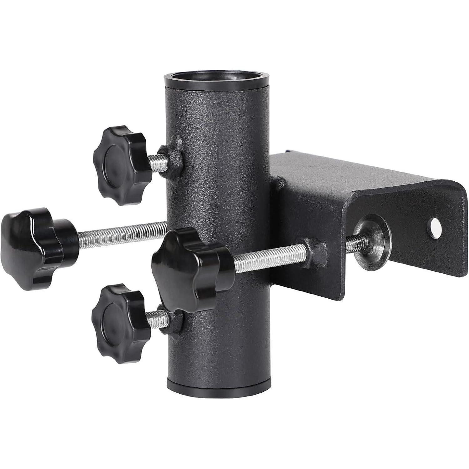 LuxusKollektion Entwässerungsrinne Sonnenschirmhalter Balkon Klemmbar Schirmrohr 25 38mm 61mm Schwarz