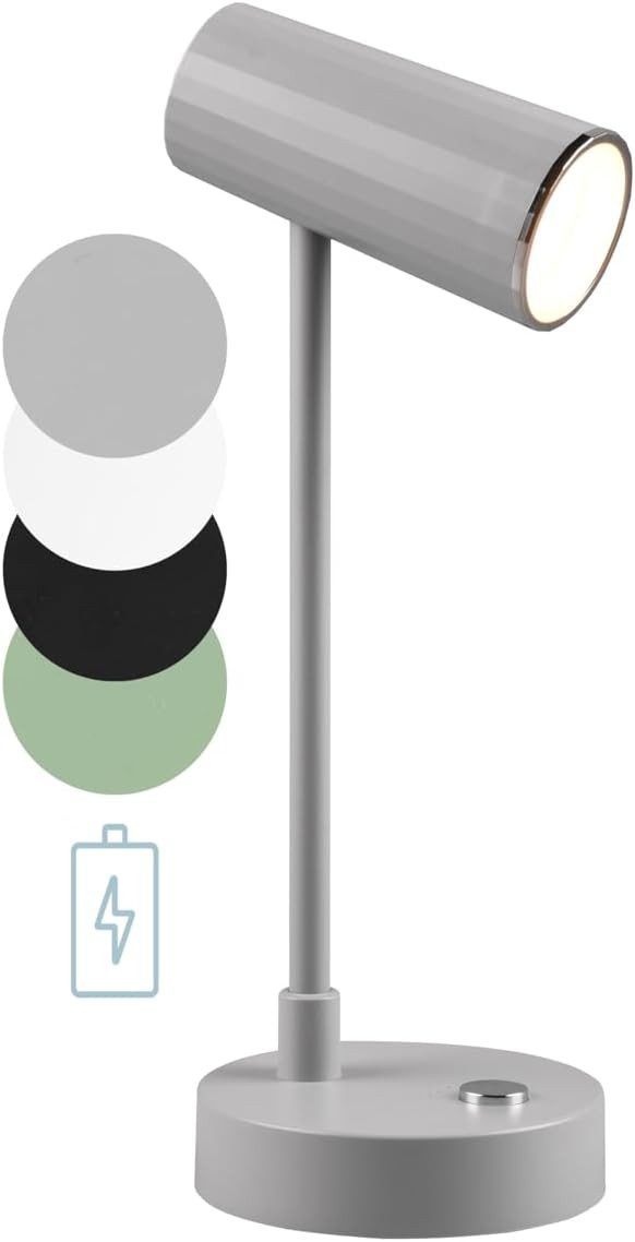 lightling LED Tischleuchte Lendi, LED fest integriert, Tageslichtweiß, Lichtfarbe einstellbar, Akkubetrieb, Sensordimmer, USB-C