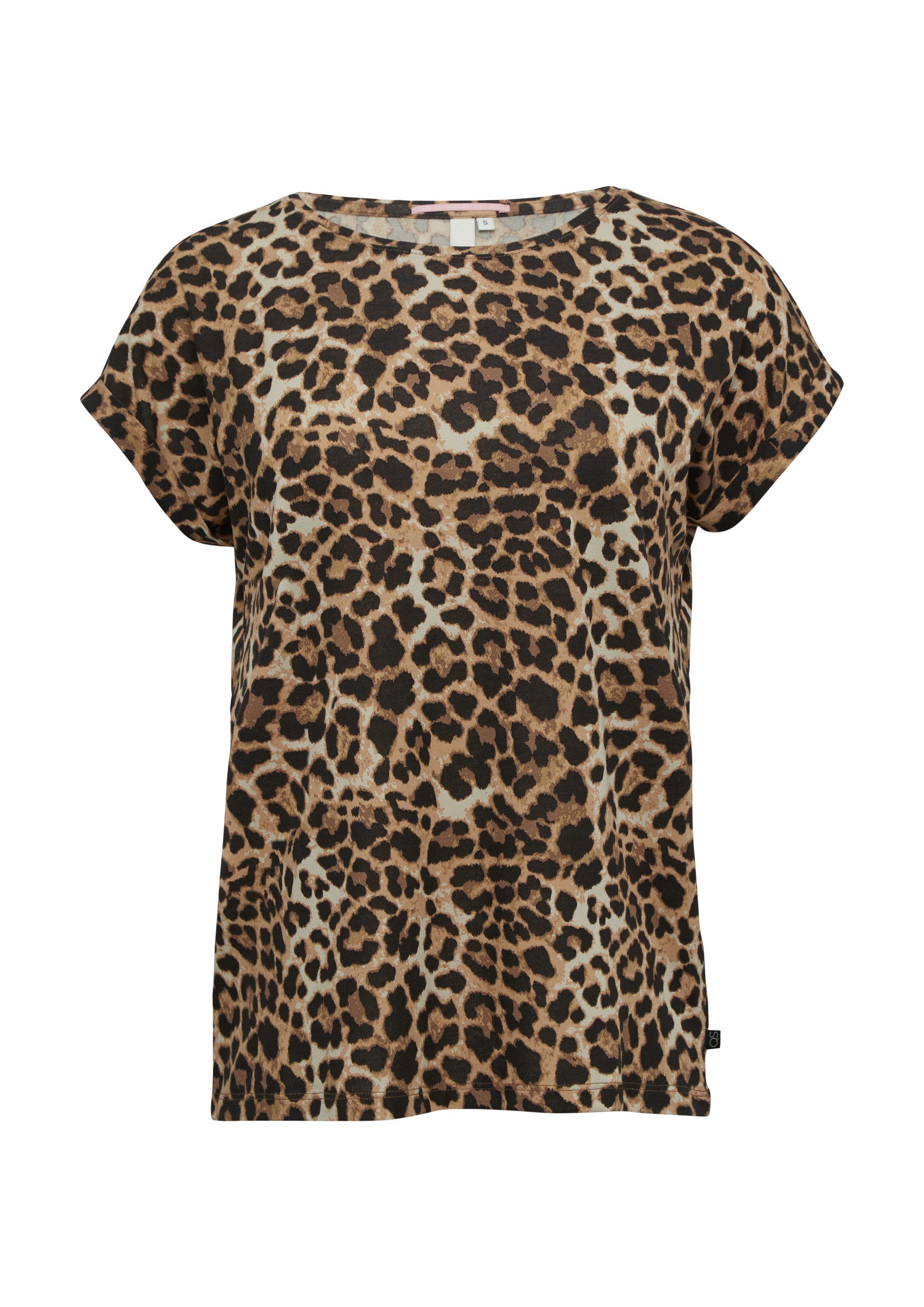 QS Kurzarmshirt T-Shirt Locker geschnittenes T-Shirt aus Modalmix günstig online kaufen