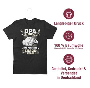 Shirtracer T-Shirt Opa & Enkel - Das perfekte Chaos Team - Vintage weiß Opa Geschenke
