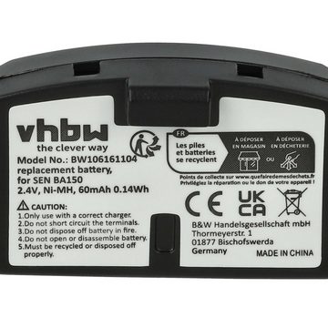 vhbw kompatibel mit Sennheiser HDR6, HDR 8, HDR54, HDR 65 TV, HDR 6-9, HDR Akku NiMH 60 mAh (2,4 V)