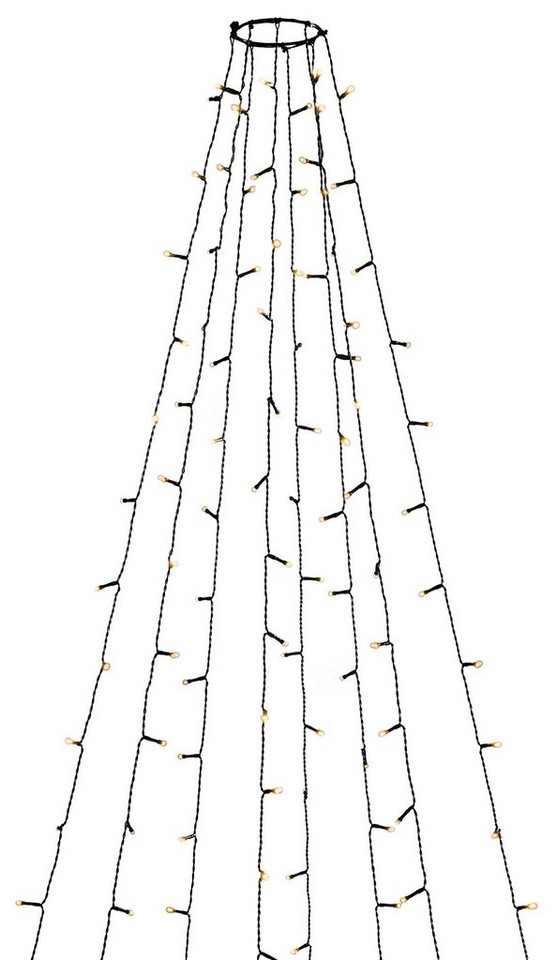 KONSTSMIDE LED-Baummantel Weihnachtsdeko, Christbaumschmuck, LED  Lichterkette mit Ring, 8 Stränge à 30 Dioden, vormontiert