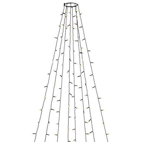 KONSTSMIDE LED-Baummantel Weihnachtsdeko, Christbaumschmuck, LED Lichterkette mit Ring, 8 Stränge à 30 Dioden, vormontiert