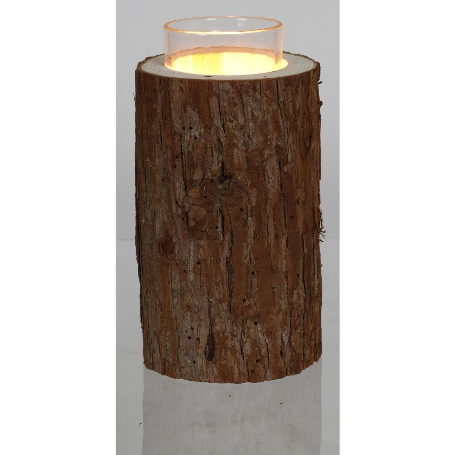 Kerzenständer 6x Beleuchtung Lampe Windlicht Kerzenhalter Innendekoration BURI Baumstamm