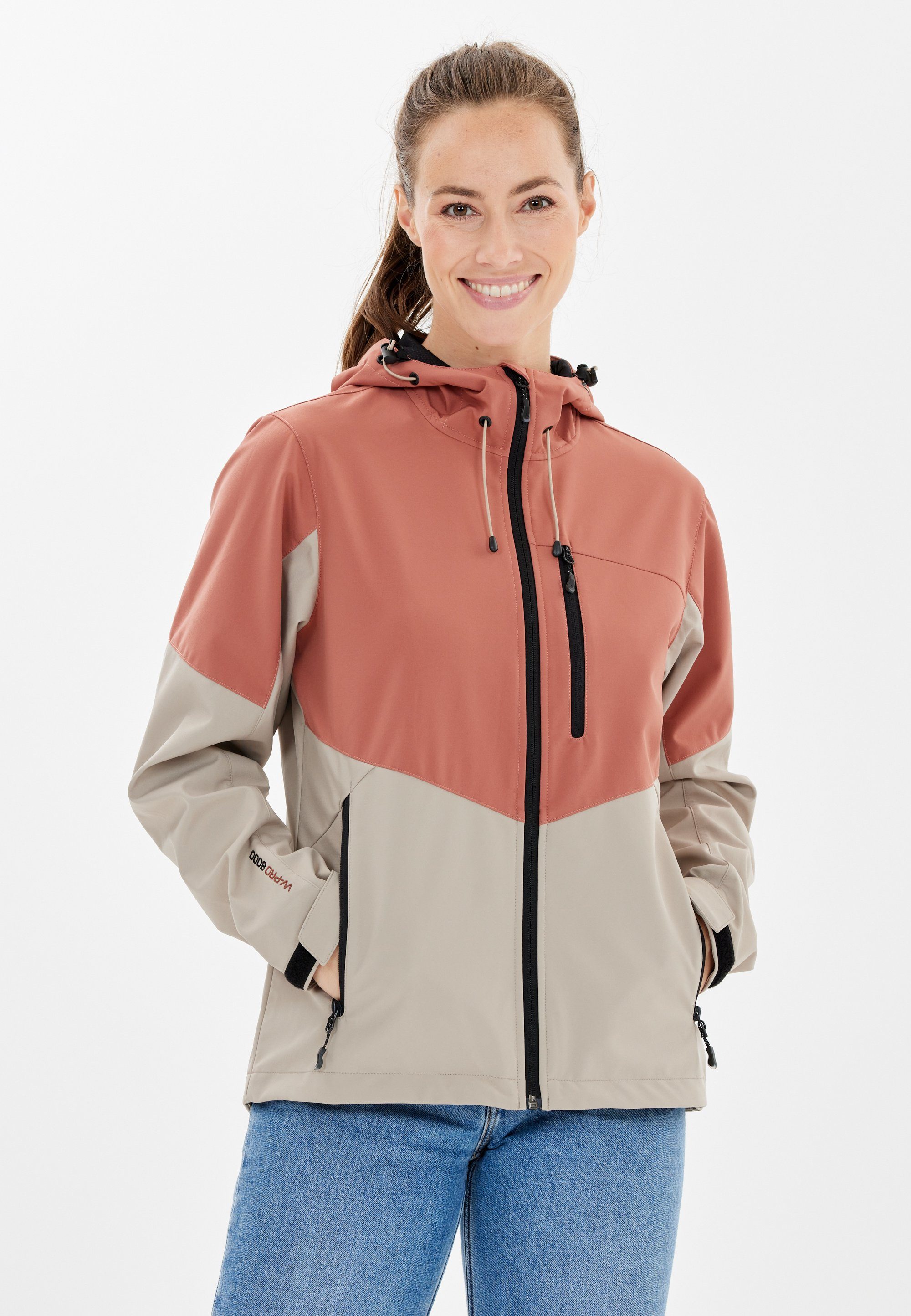 WHISTLER Funktionsmaterial wasserdichtem aus Rosea beige Outdoorjacke wind- und