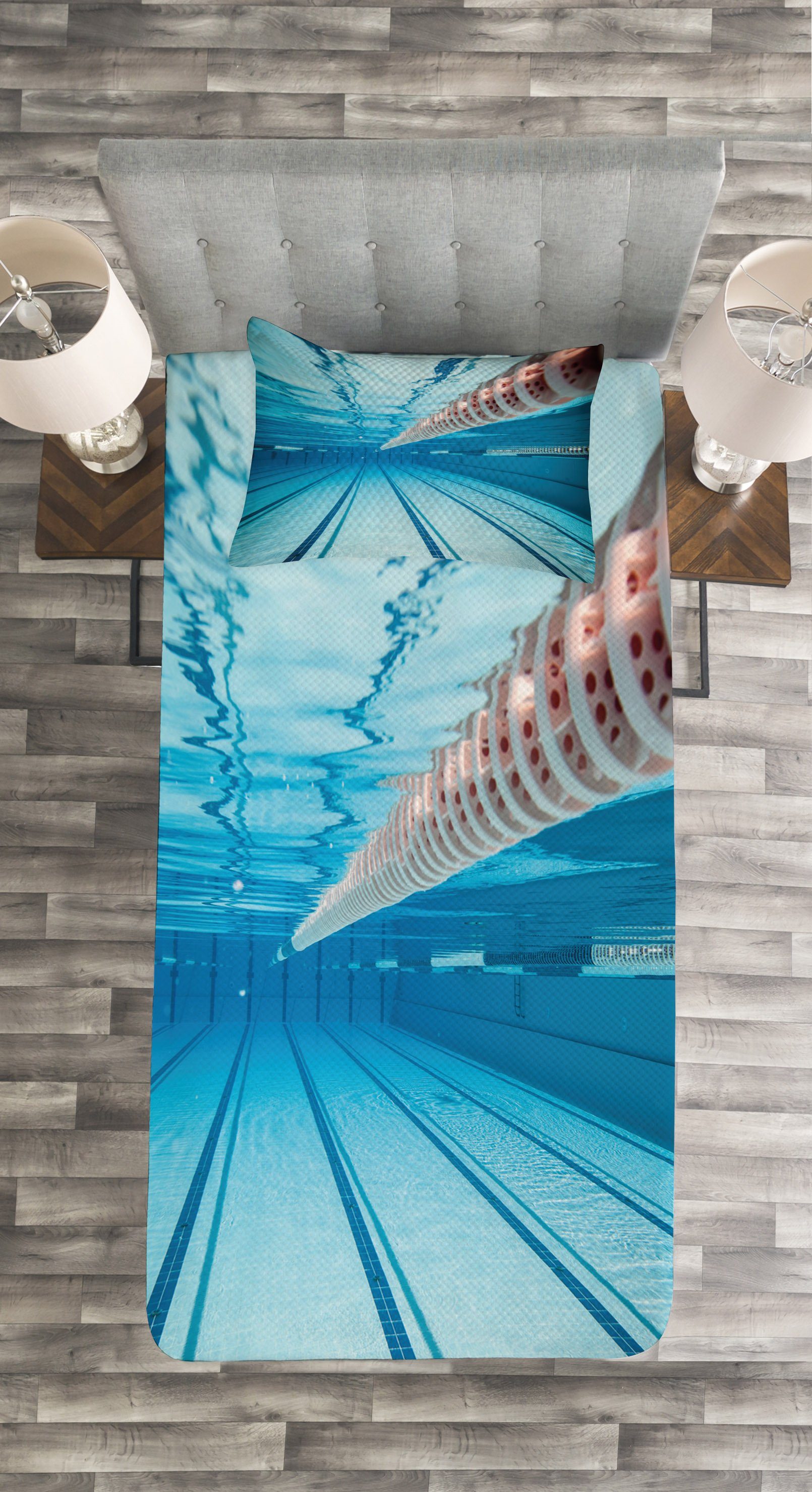 Hobby Schwimmbad Sport Set anzeigen Tagesdecke Abakuhaus, Waschbar, Kissenbezügen mit