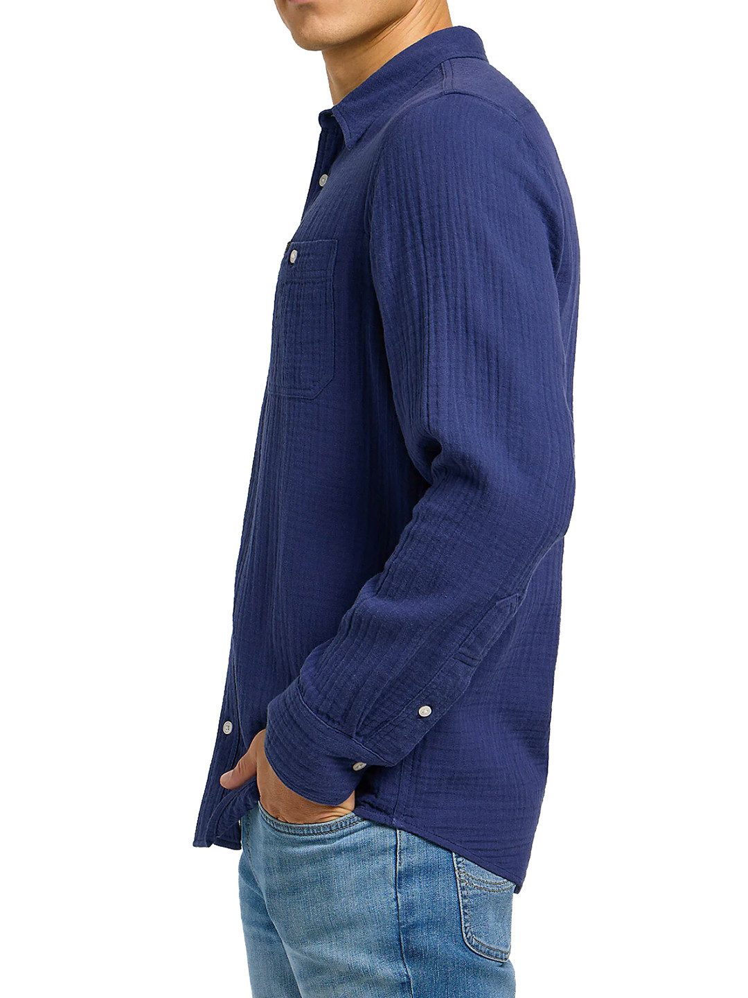 Lee® Langarmhemd Regular Fit Strukturiert - günstig online kaufen