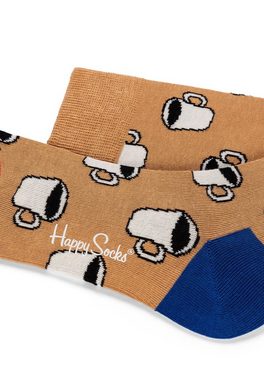 Happy Socks Basicsocken 3-Pack Stripe Tea Milk gekämmte Baumwolle