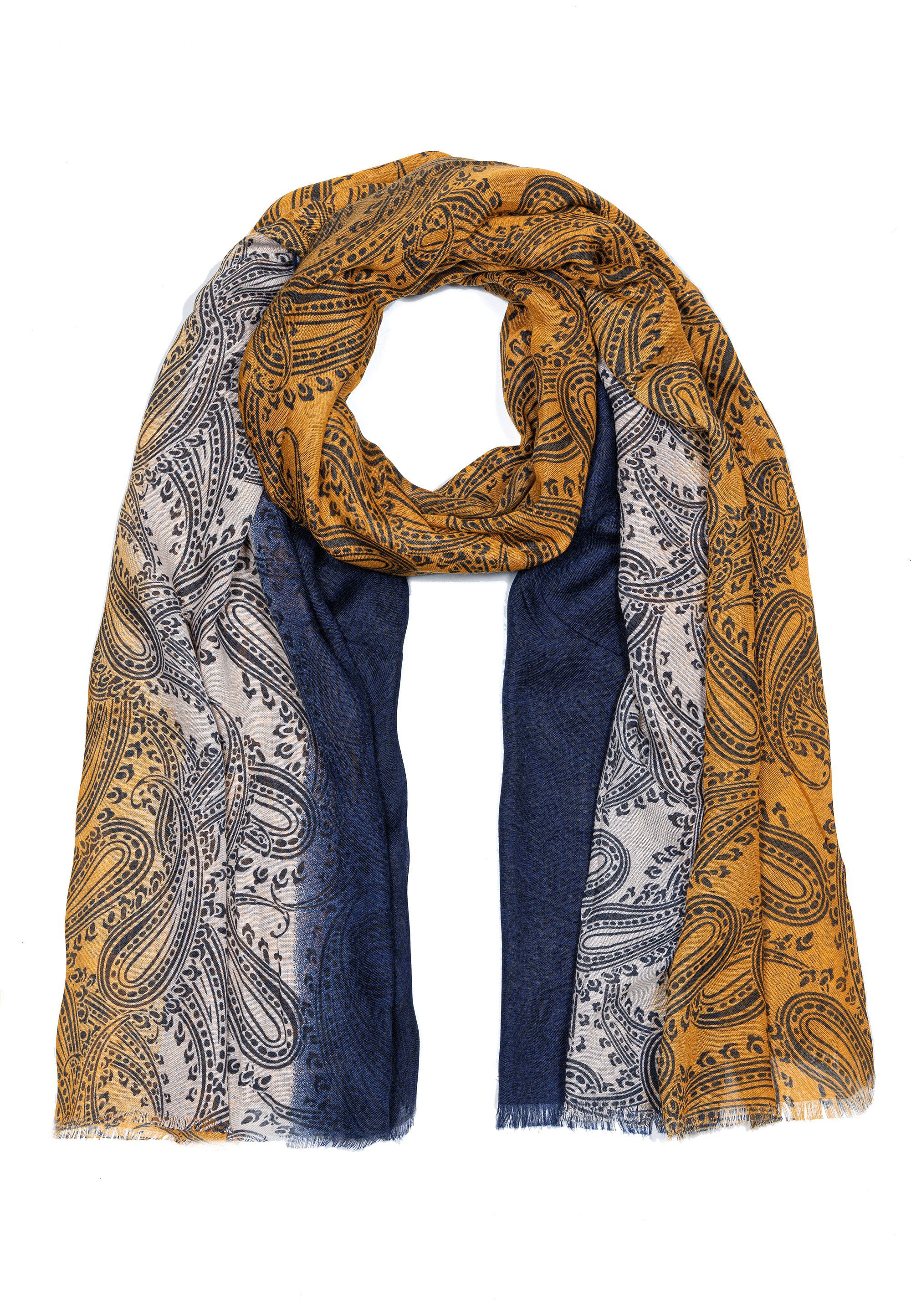 Design Material Farbspiel hochwertiges Schal Modeschal und tollen mit Blau Goodman Damen Sehr Farben, hochwertige Verarbeitung