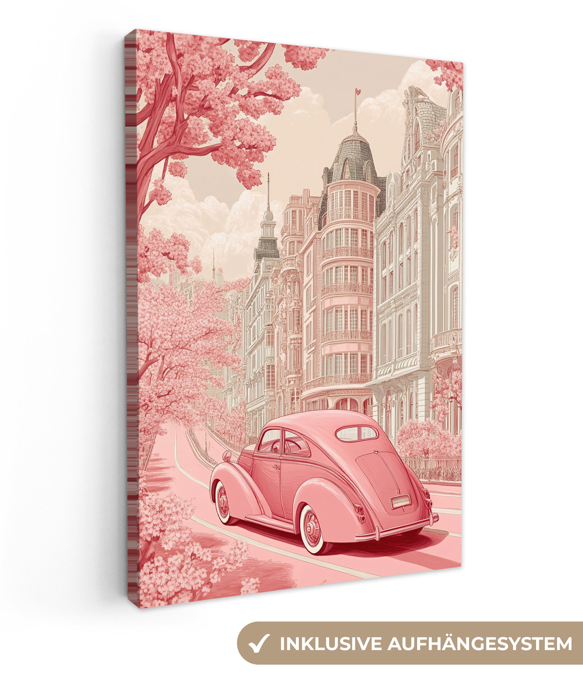OneMillionCanvasses® Leinwandbild Stadt - Auto - günstig online kaufen