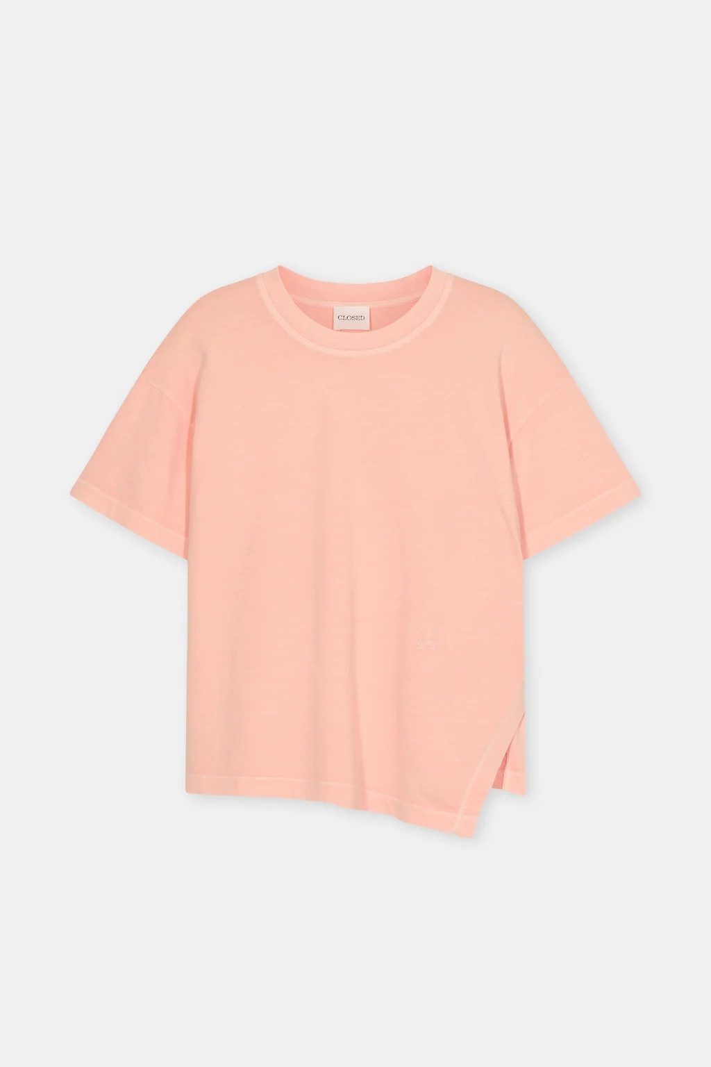 CLOSED Kurzarmshirt T-Shirt mit Schlitz aus hochwertiger Bio-Baumwolle