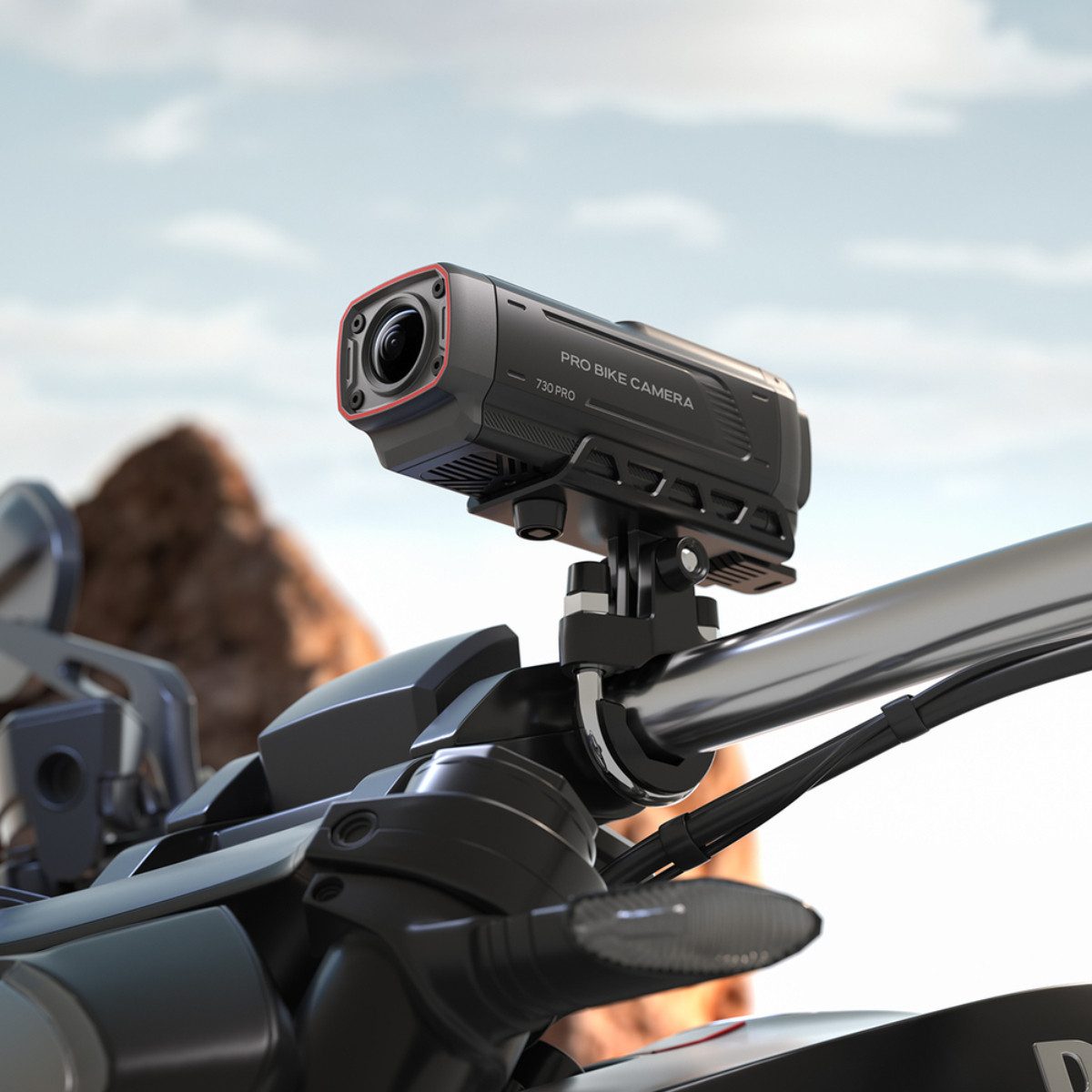 AKEEYO AKY-730Pro Action Cam (4K Ultra HD, Wi-Fi 5 GHz, Wi-Fi 2,4 GHz, 1x opt. Zoom, Kamera Set mit umfangreichem Montagesystem, 4K Lenkerkamera mit GPS EIS und – Bild 4 von 5