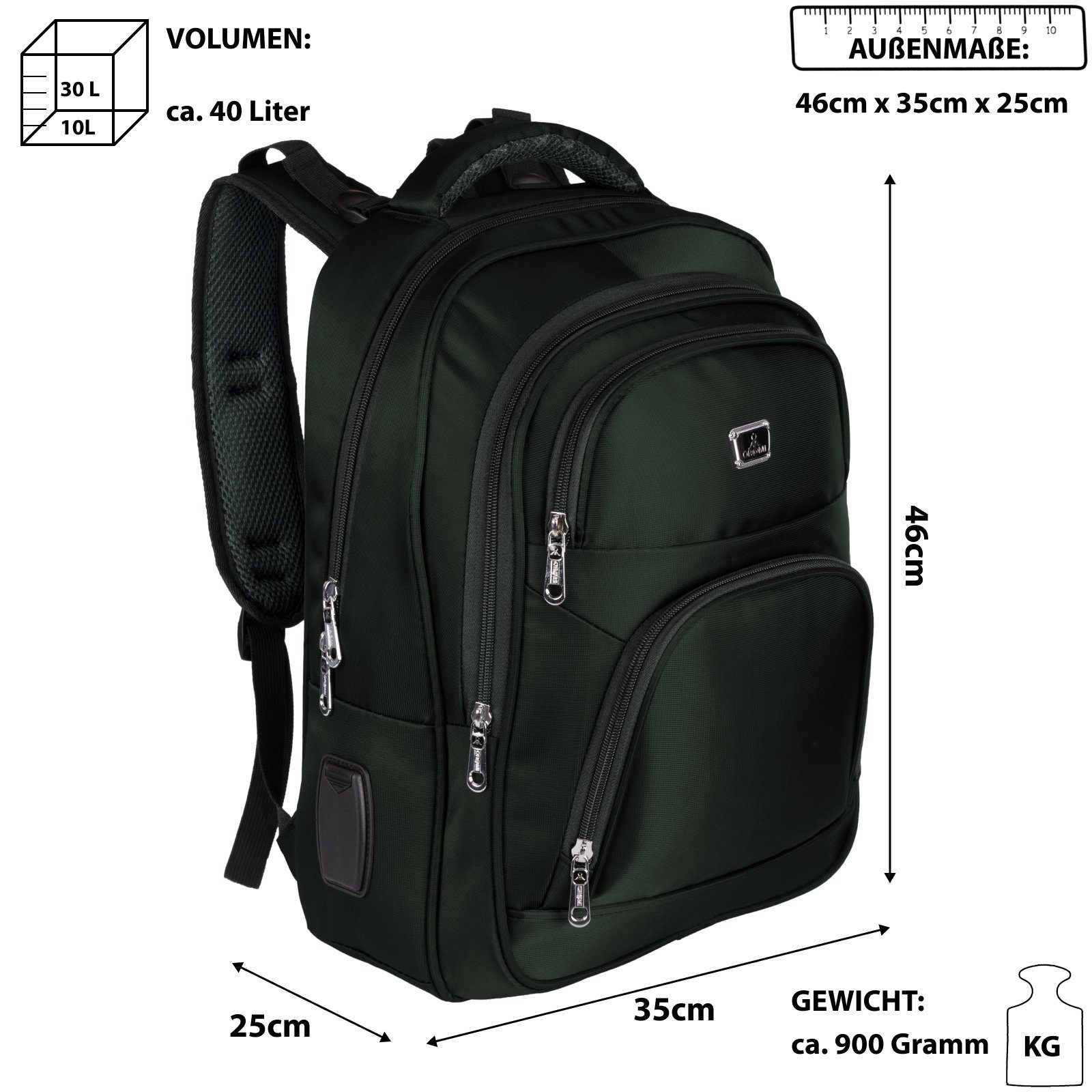 EAAKIE Rucksack EAAKIE Rucksack Laptop Sport Reisen Arbeit Freizeit Schulrucksack, Freizeitrucksack,Sportrucksack,Schulrucksack – Bild 2 von 5