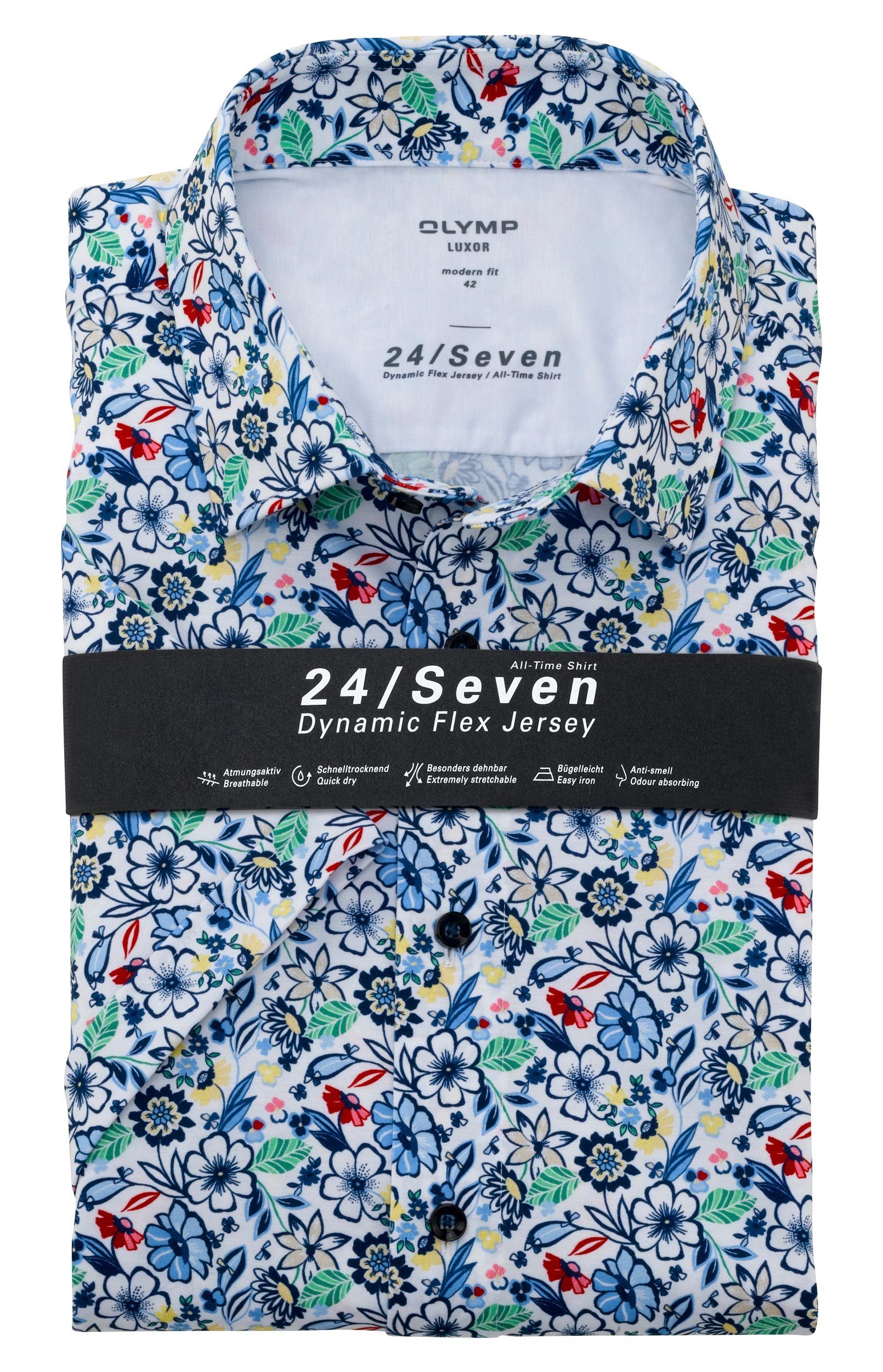 24/Seven modern fit 1234/72/51 Kurzarmhemd - Luxor kurzarm OLYMP OLYMP