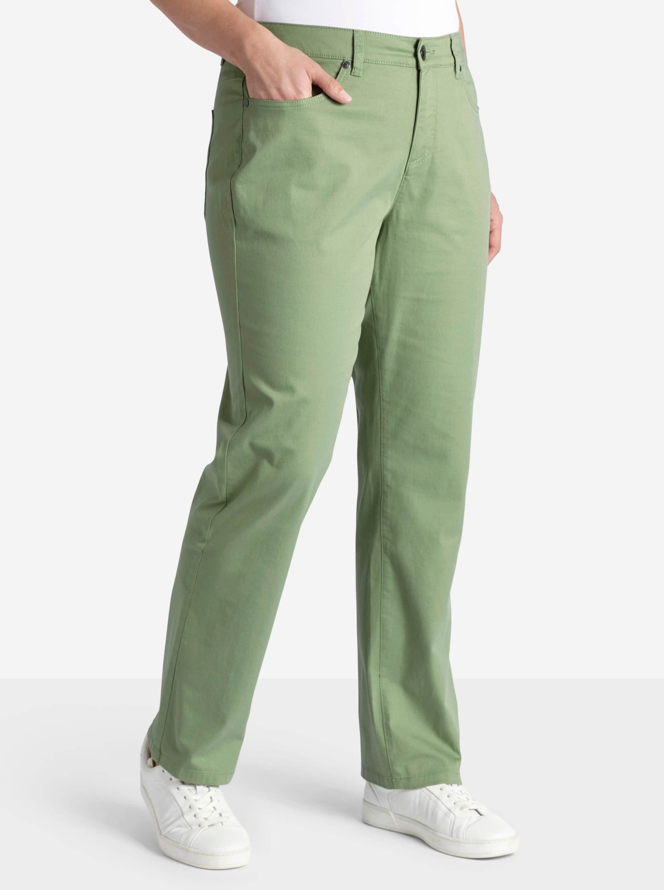 Sheego Jerseyhose Stretch-Hose normal elastische Twill-Qualität