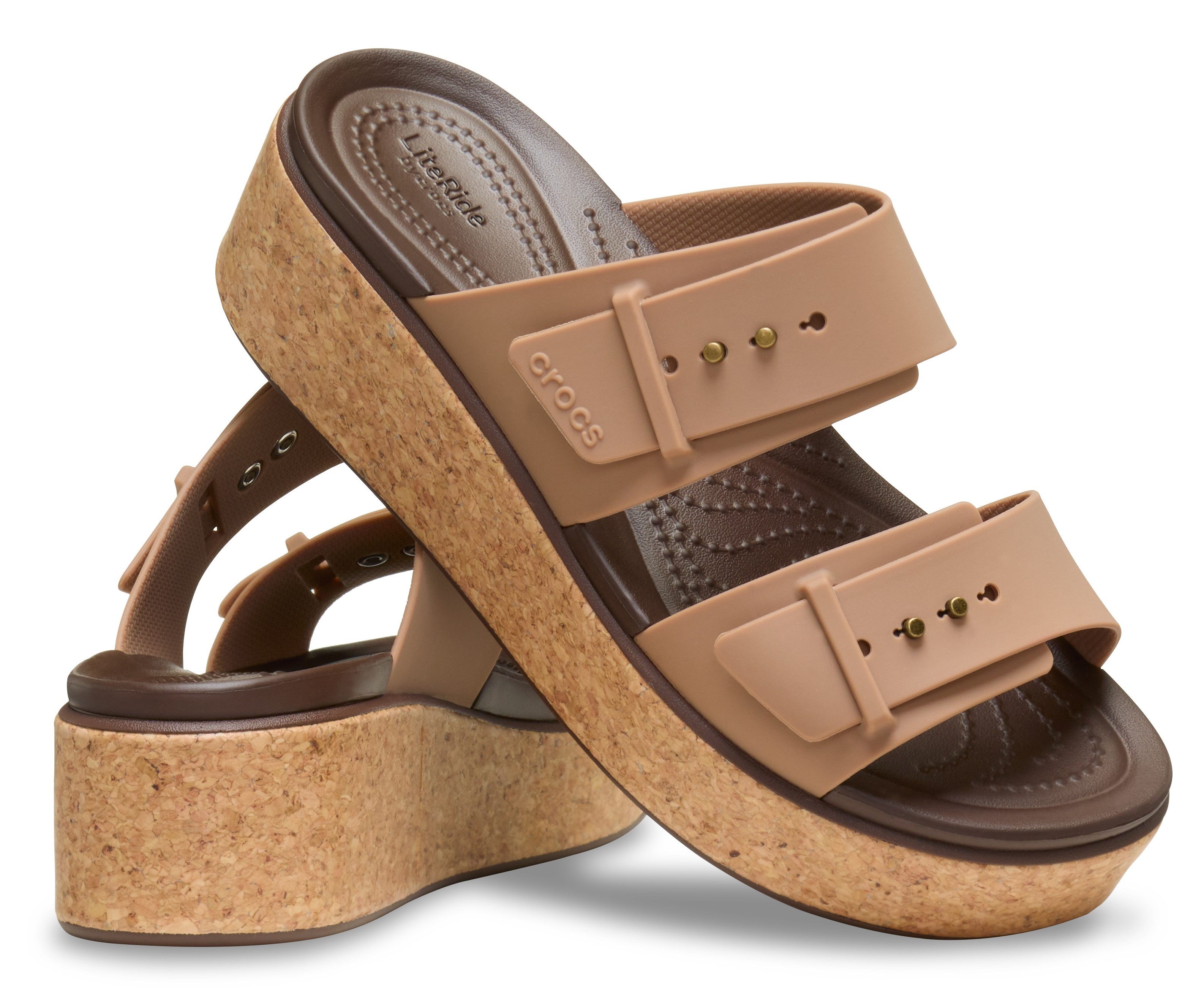 Crocs Brooklyn Cork Buckle Keilpantolette, Keilsandale, günstig online kaufen