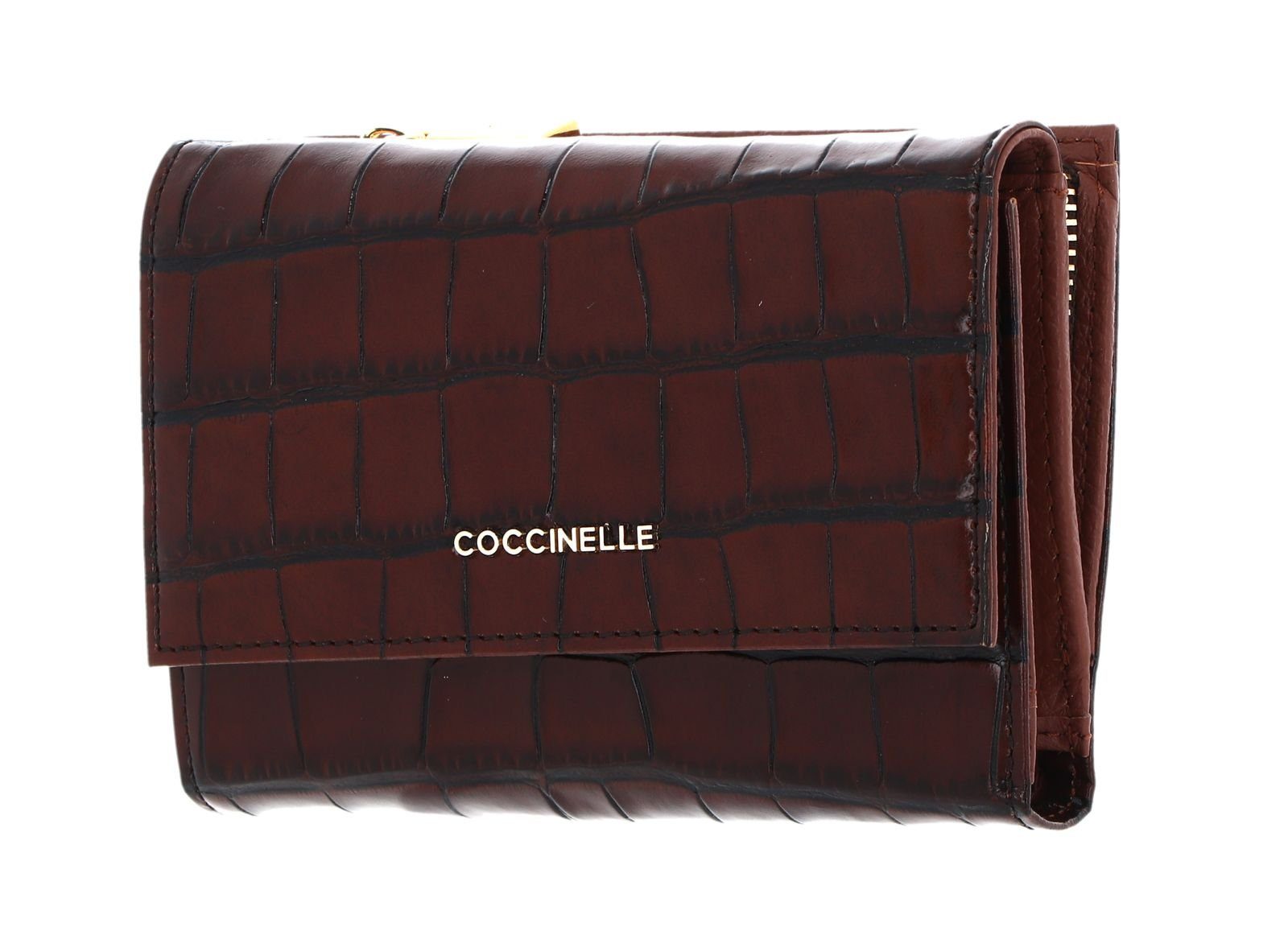 COCCINELLE Geldbörse Soft Shiny Croco Vintage Metallic