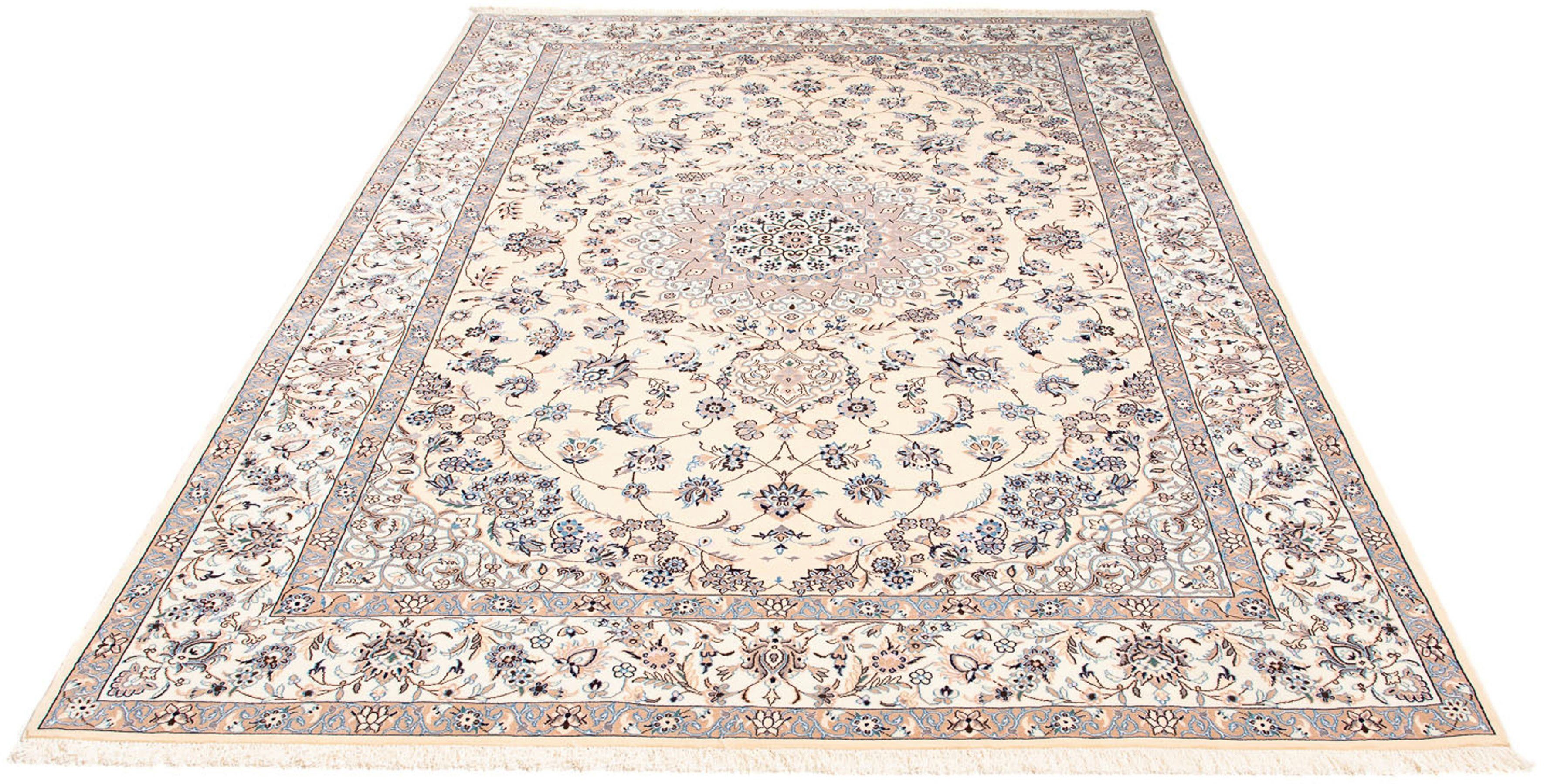 Orientteppich Perser - Nain - Premium - 255 x 171 cm - beige, morgenland, rechteckig, Höhe: 6 mm, Wohnzimmer, Handgeknüpft, Einzelstück mit Zertifikat | Kurzflor-Teppiche