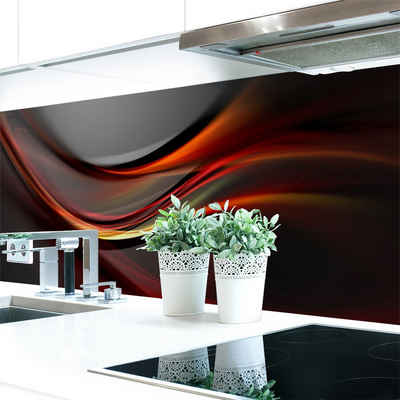 DRUCK-EXPERT Küchenrückwand Küchenrückwand Abstrakt Dunkel Hart-PVC 0,4 mm selbstklebend