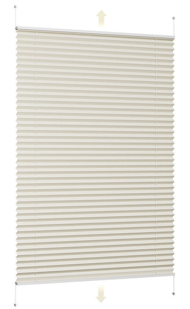 Sekey Plissee Sonnenschutzrollo ohne Bohren Verspannt Blickdicht Lichtschutz, blickdicht, Klemmfix, Verspannt Jalousie Rollos für Fenster / Tür von Sekey
