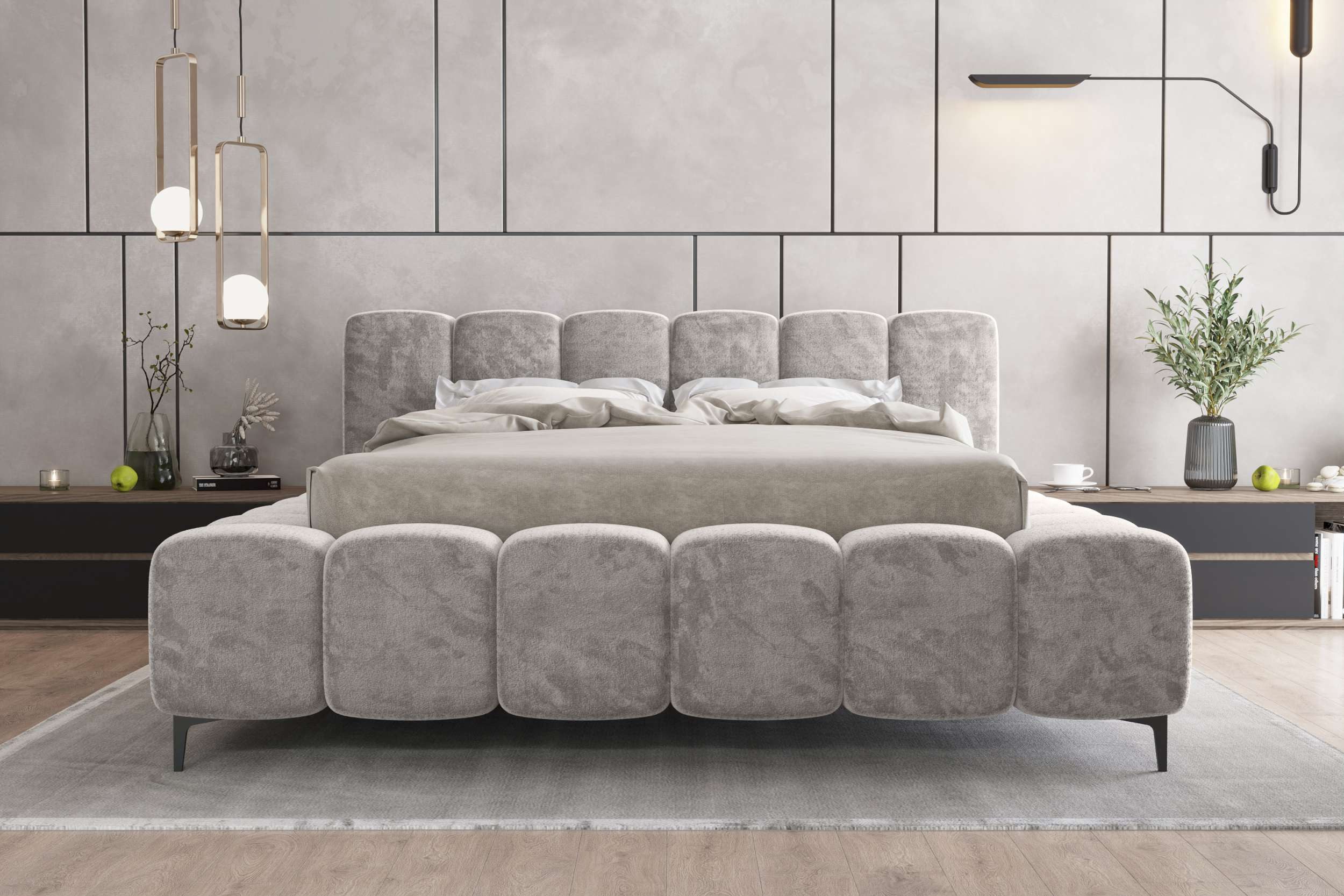 99rooms Polsterbett Cozy (Schlafzimmerbett, Bett), 140/160/180x200 günstig online kaufen