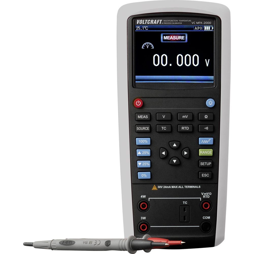 AA Multimeter VOLTCRAFT VOLTCRAFT VC (enthal 6x Temperatur Kalibrator MFK-2000 Mignon-Akku