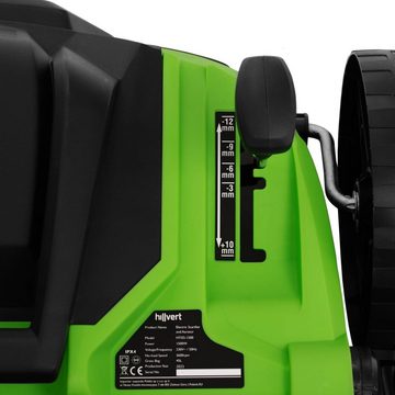 Hillvert Benzin-Vertikutierer Vertikutierer Rasenlüfter Elektro Vertikutierer 2 in 1