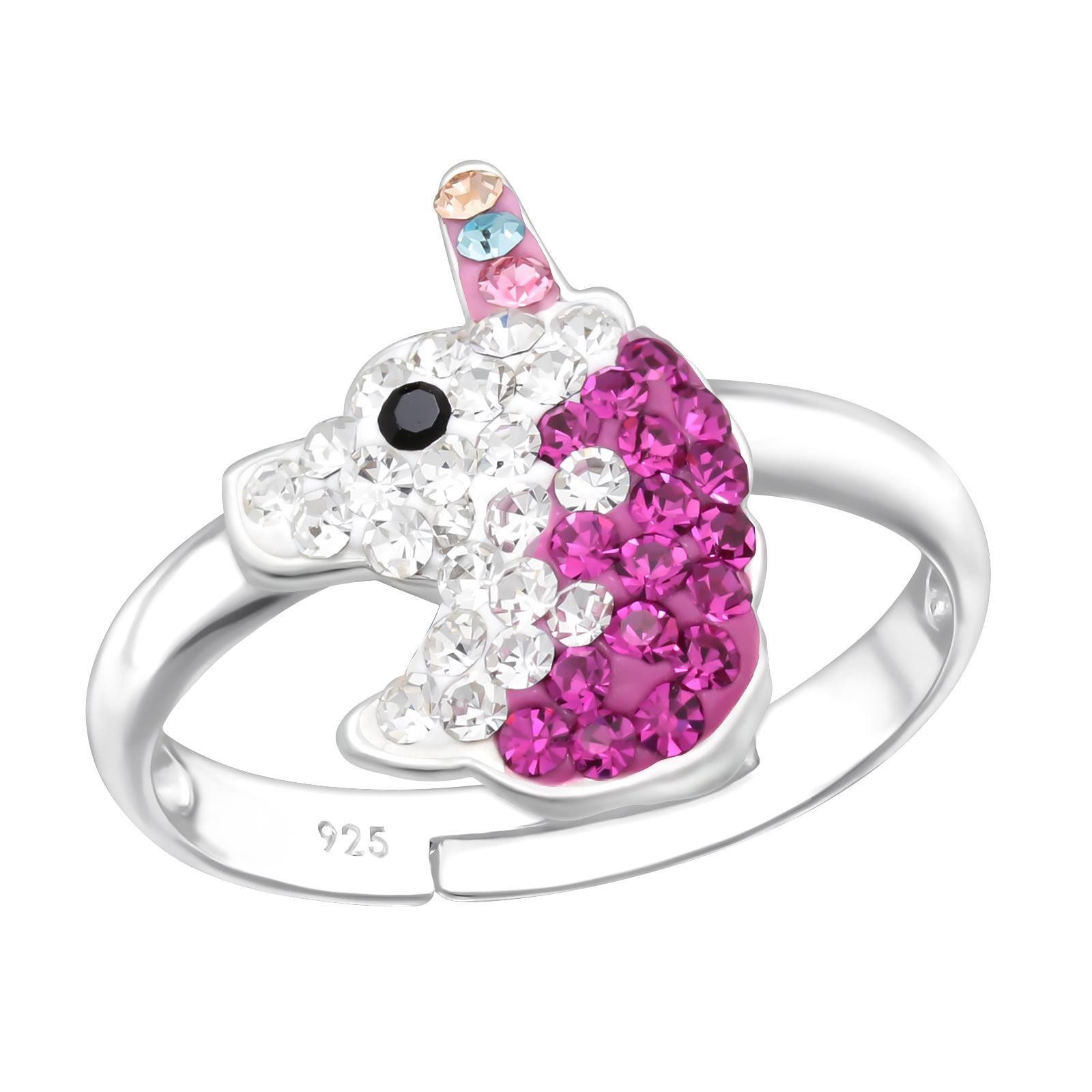 Monkimau Silberring Einhorn Kinder Ring 925 Silber Geschenk - Größe 2,5 Geschenk