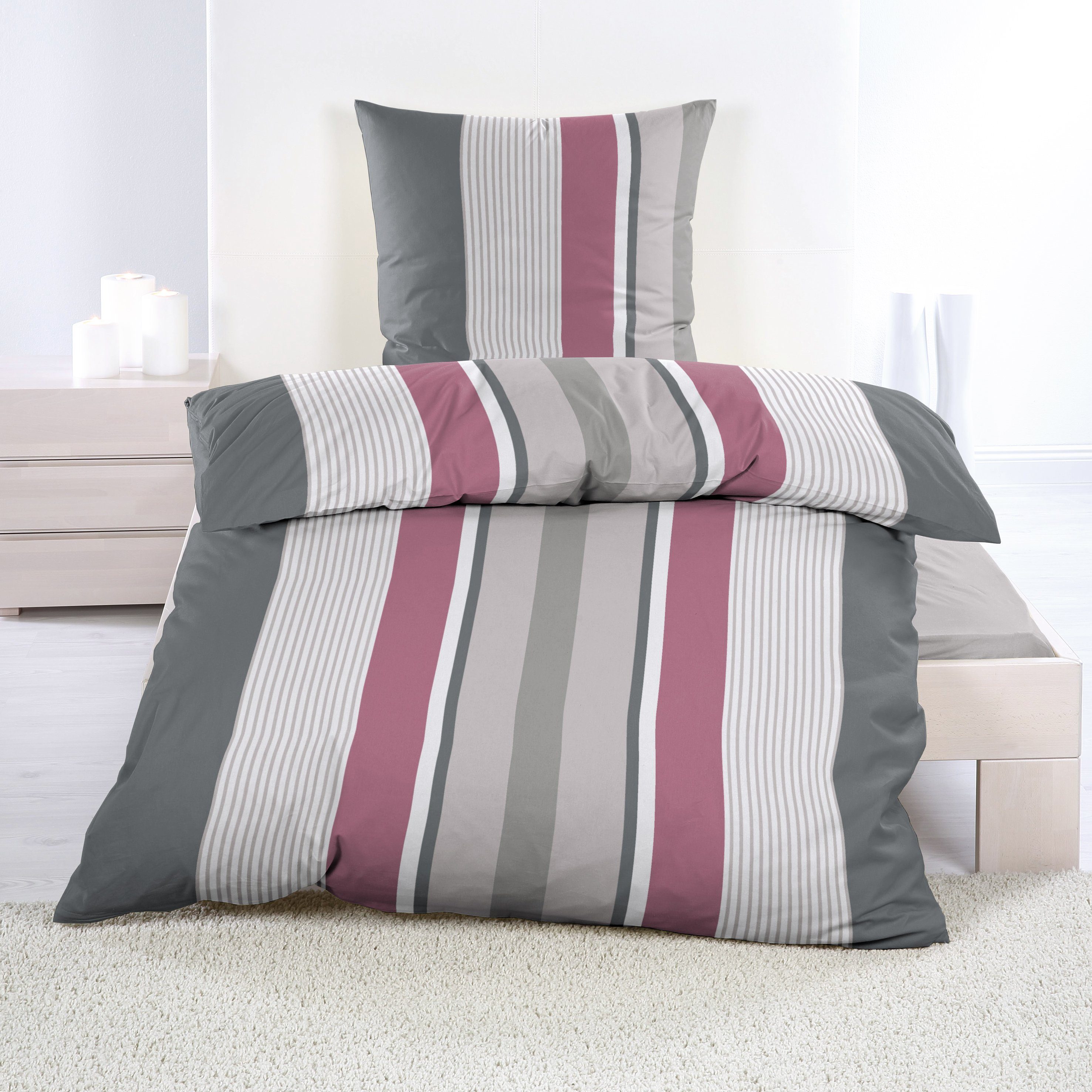 Casa Colori Bettwäsche Renforce Ganzjahres Bettgarnitur günstig online kaufen