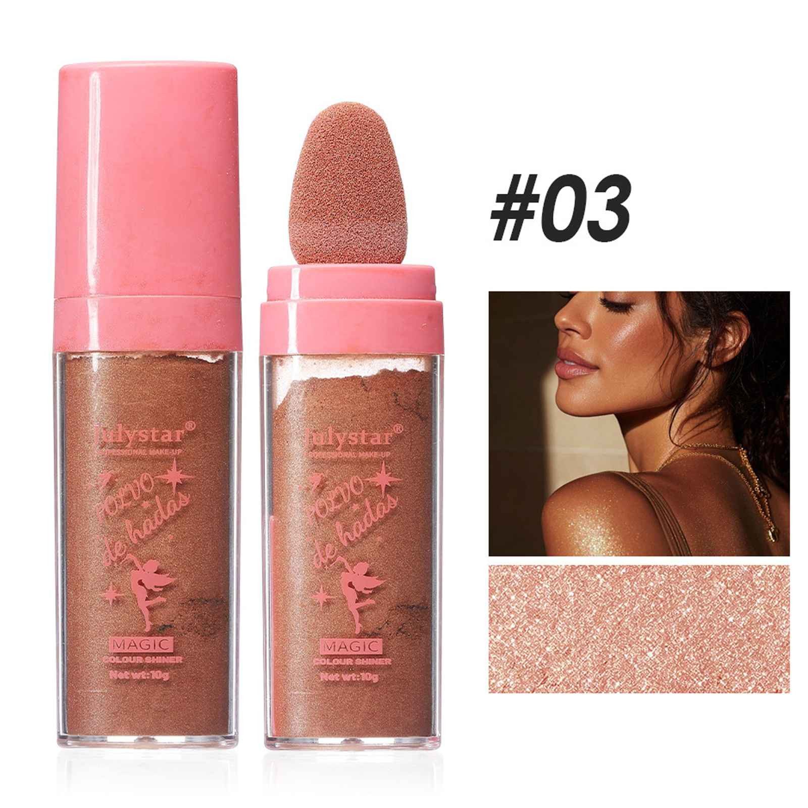 DEBAIJIA Theaterschminke Fairy Highlighter Patting Powder, Körper‑ & Gesichtshighlight