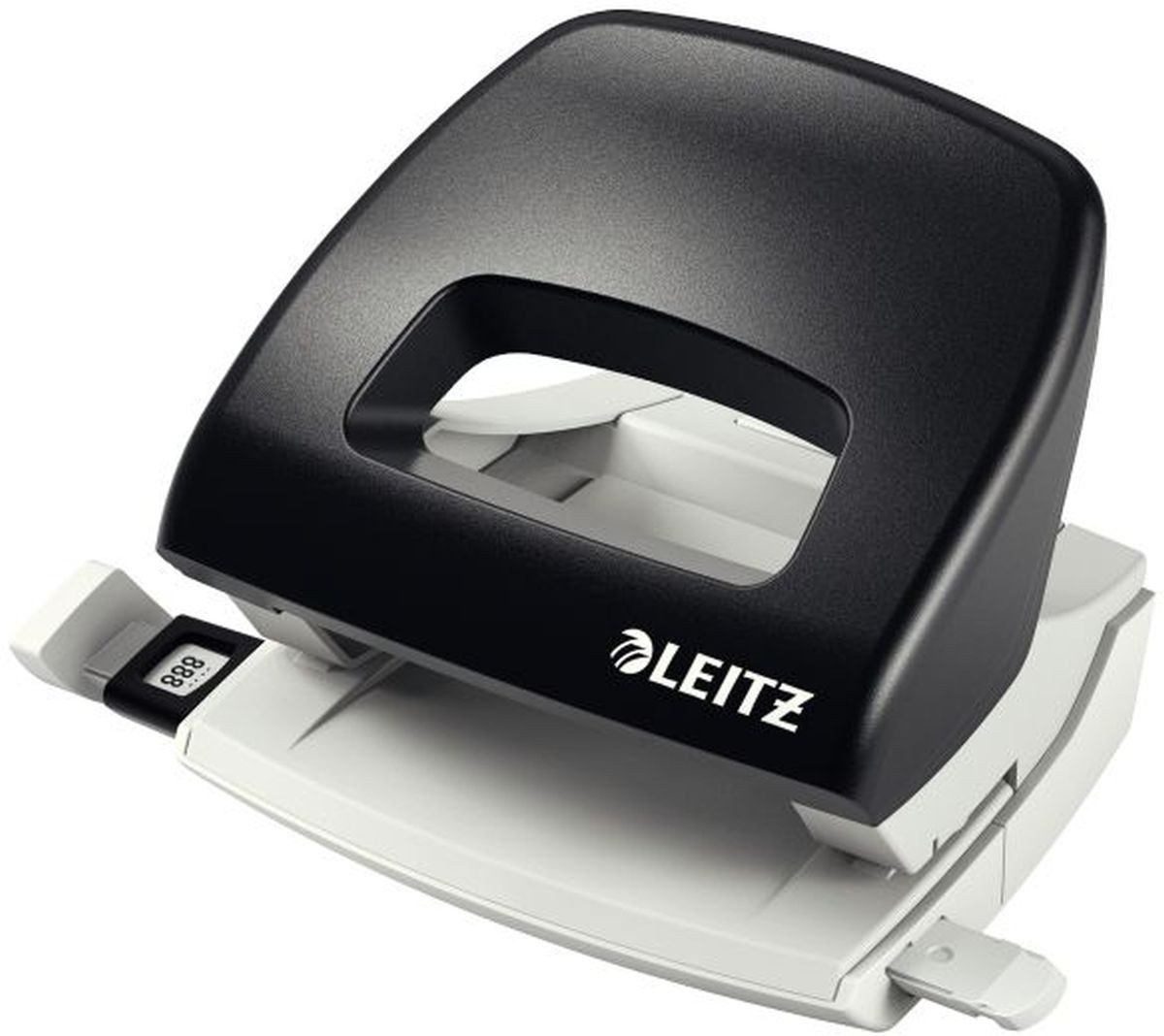LEITZ Locher Locher Topstyle 1,6mm mit Anschlagschiene schwarz in Blisterverpackung