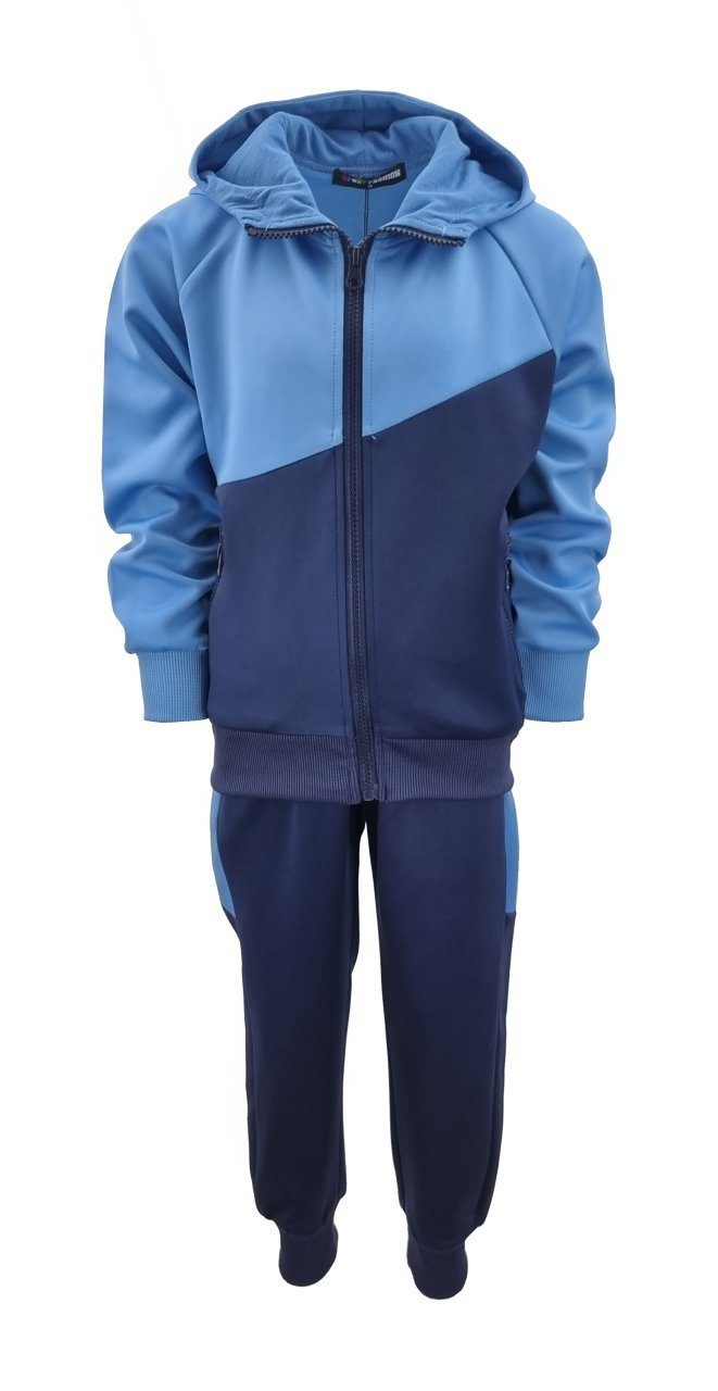 Hessis Trainingsanzug Jogginganzug Freizeitanzug für Jungen und Mädchen JF12 (Set, 2-tlg., Jacke mit Jogginghose) – Bild 4 von 4