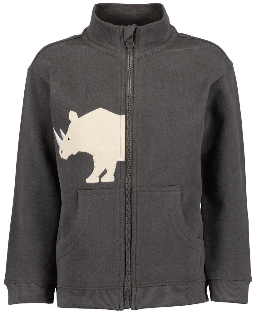 Blue Seven Sweatjacke Blue Seven Jungen Sweatjacke Jacke Stehkragen Nashorn anthrazit (1-tlg., kein Set)