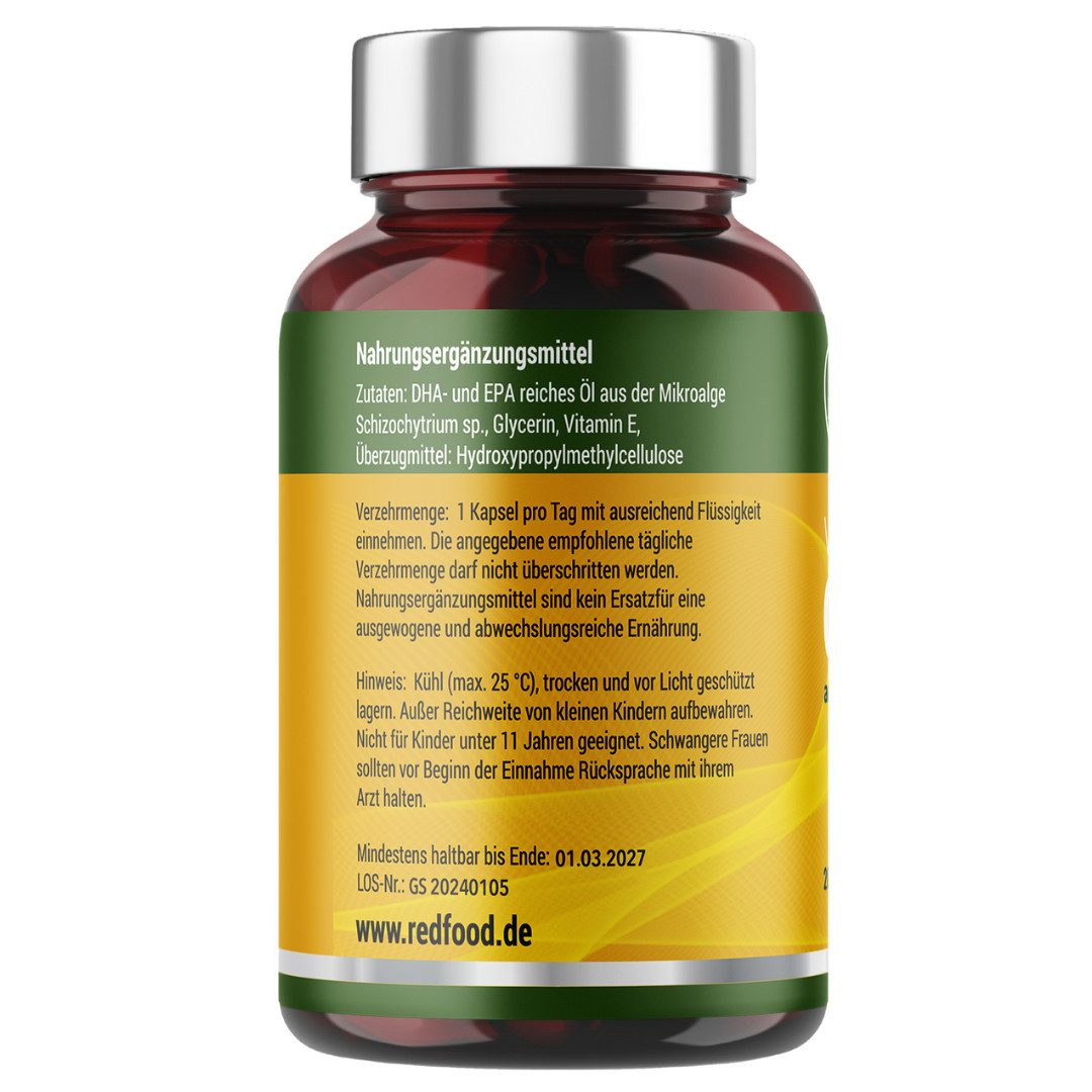 Redfood Omega 3 Algenöl Kapseln Kapseln, 1 er 200 St., 200 g