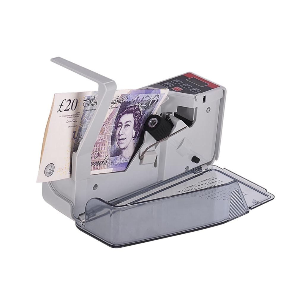 Banknotenzähler Mini Geldzählmaschine tragbar mit LED Display für alle Währungen DE.