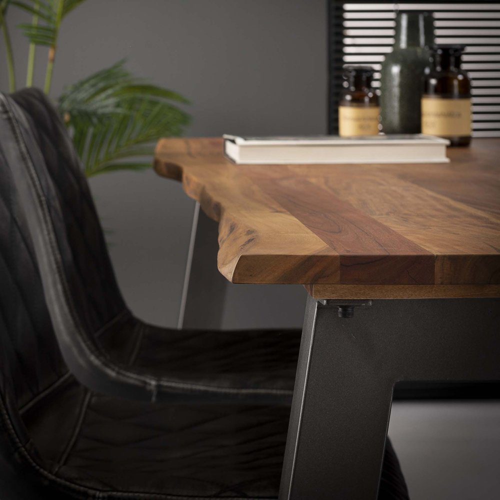 LEVEN Lifestyle Baumkante Esstisch Tisch 90 x Akazie aus cm 180