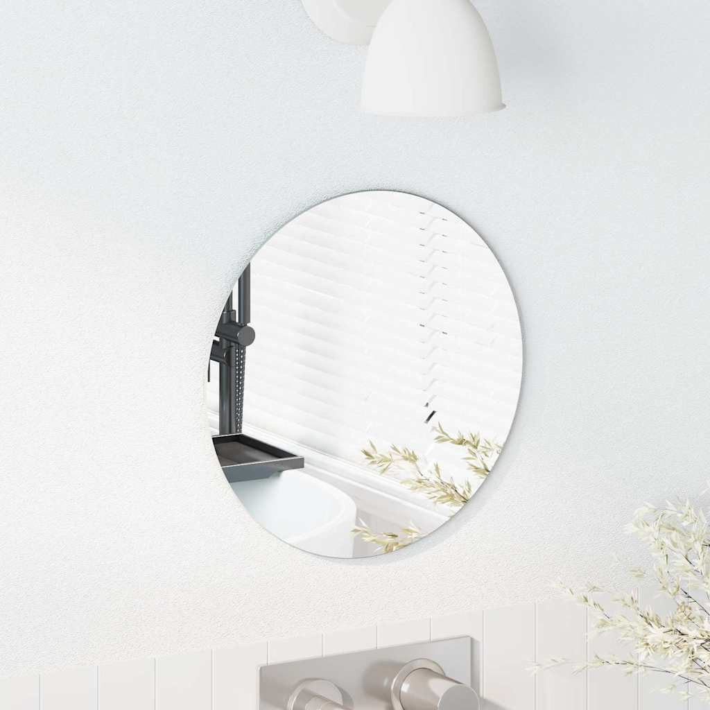 vidaXL Spiegel Wandspiegel Rund Ø 30 cm Gehärtetes Glas (1-St)