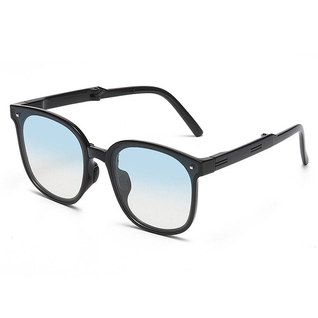 Haiaveng Sonnenbrille Sonnenbrillen, Sonnenbrillen mit UV-Schutz Faltbare Sonnenbrille (mit Aufbewahrungstasche) blue
