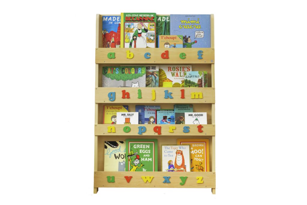 Tidy Books Bücherregal natur mit Buchstaben für Kids - auch für Arztpraxen super