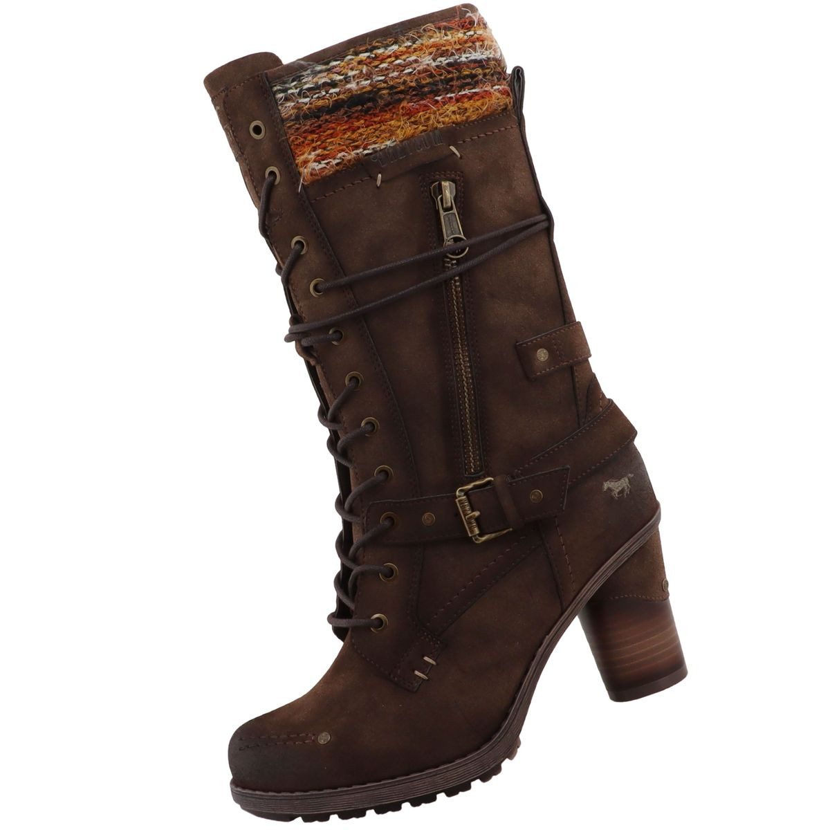 Mustang Shoes 15M0162018-brown Stiefel Langschaftstiefel mit liebevollen Details