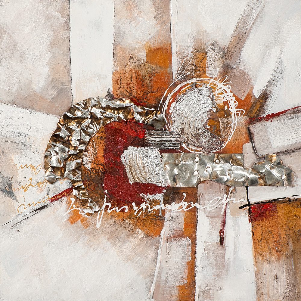 ArtUniverse Gemälde Leinwandbild Abstrakte Geometrie 40 x 40 cm, Abstrakt