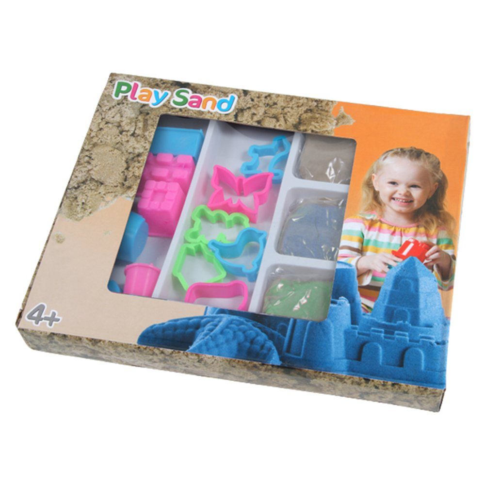 Spielsand Magischer Sand mit Sandformen Sand multicolor verschiedene Farben 3 x