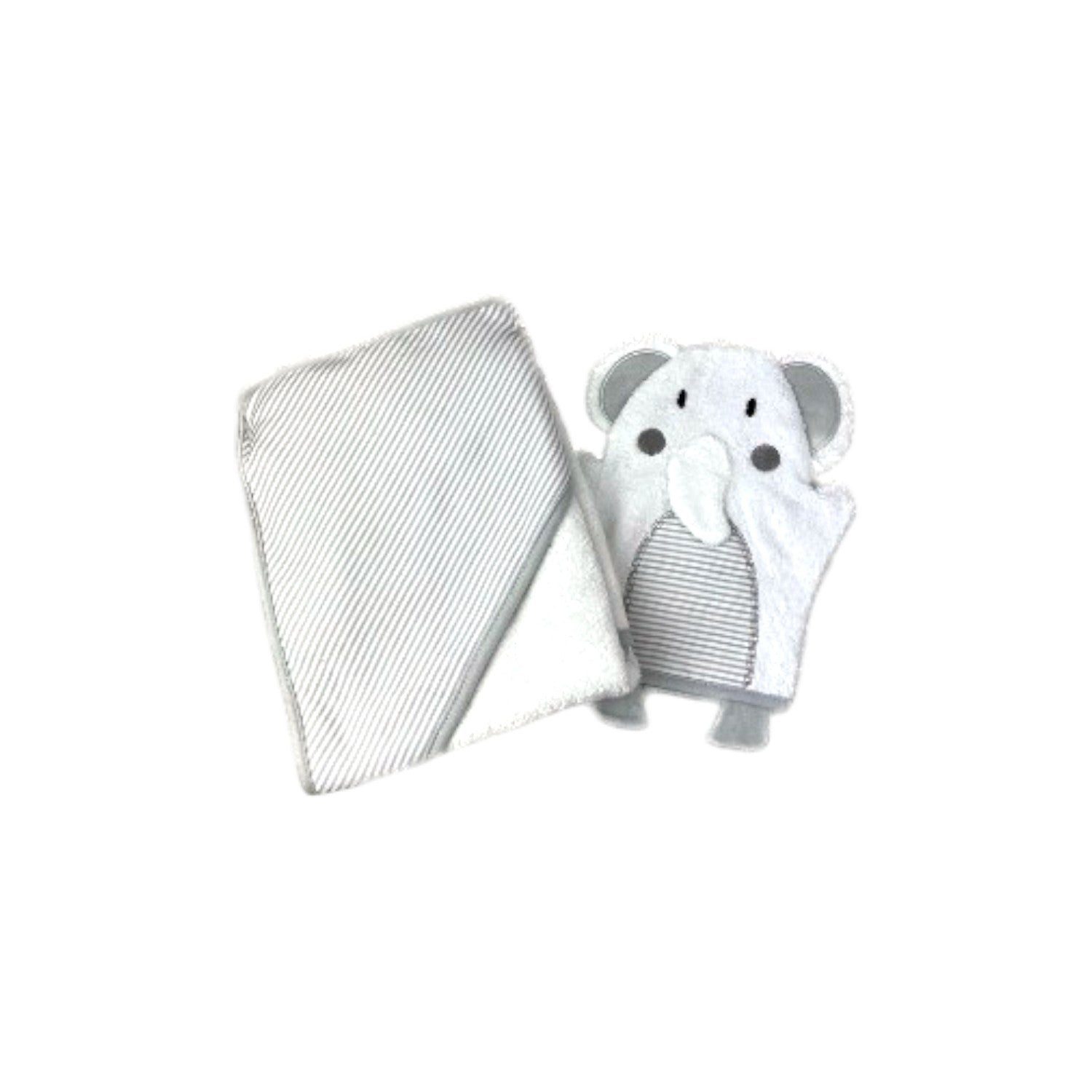 VewoTex Badetuch 2er Pack Baby Badeset » Kinder Kapuzen Badetuch & Waschhandschuh, Baumwolle (Set, 1-St), Frottee » reine Baumwolle » Wasch Handschuh & Handtuch