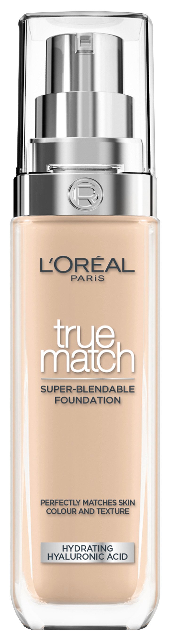 L'ORÉAL PARIS Foundation TRUE MATCH FOUNDATION, lässt sich mühelos verblenden, ohne sichtbare Ränder zu hinterlassen