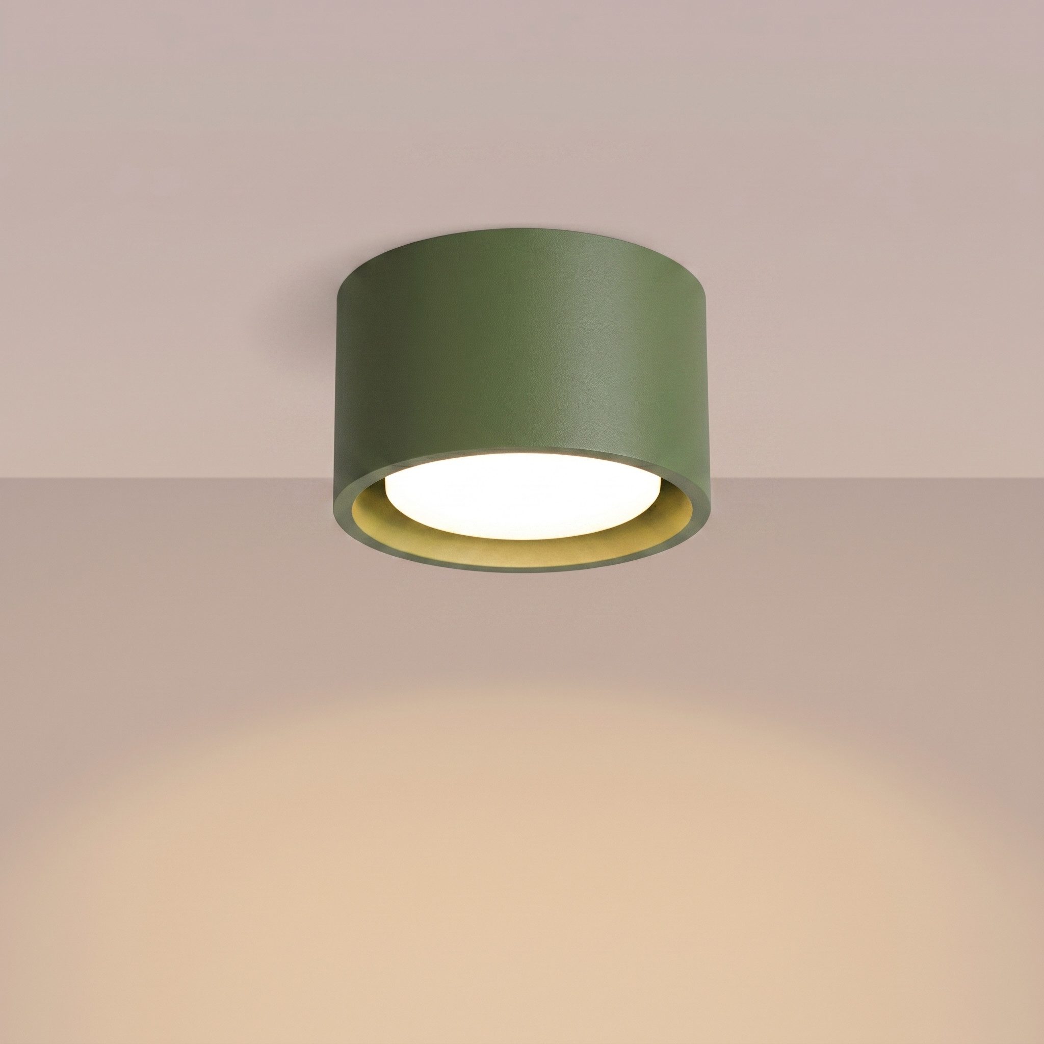 SOLLUX lighting Deckenleuchte Plafond MODO 1 olivgrün Gx53, Nicht enthalten