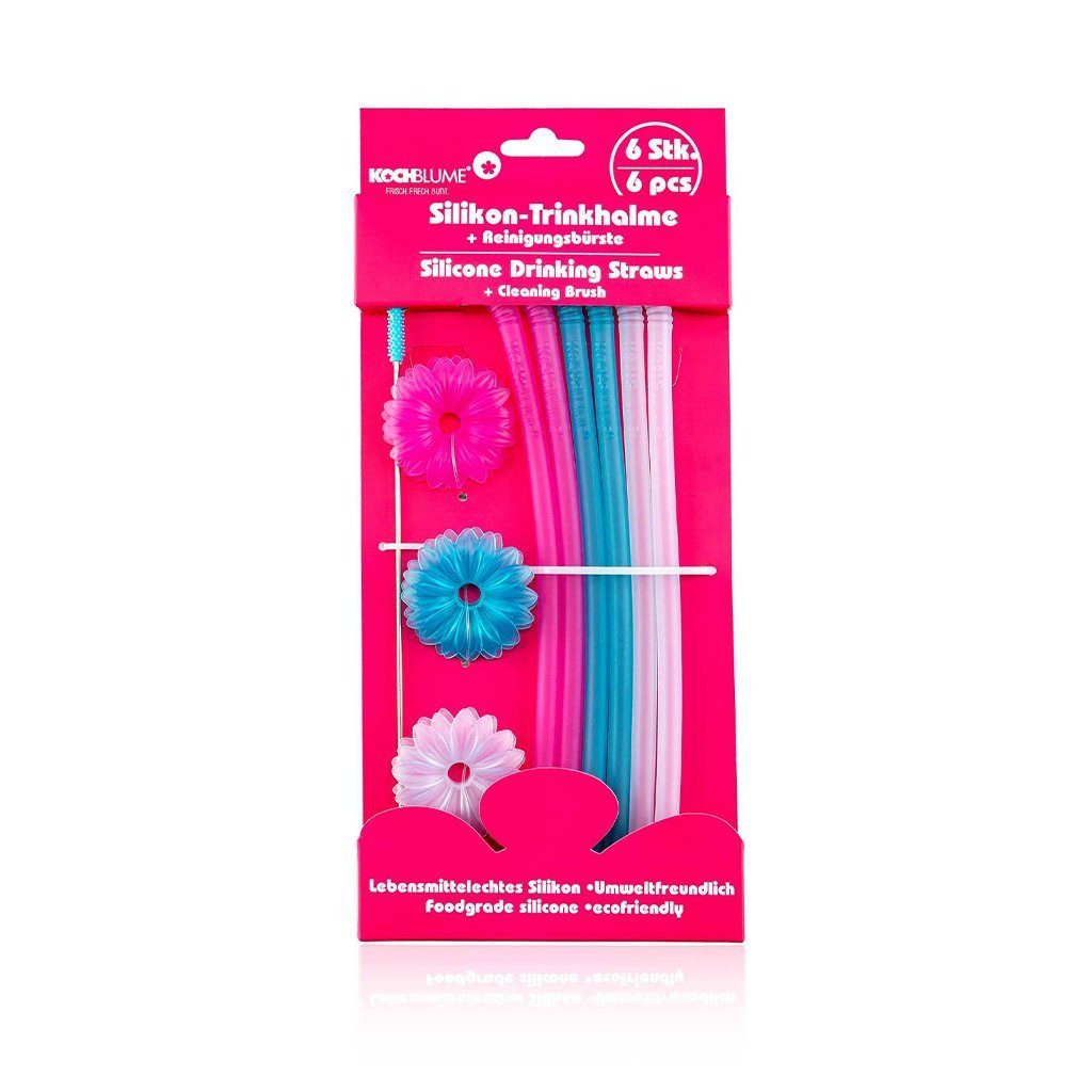 Kochblume Trinkhalme LANG, (Set, 7-tlg)