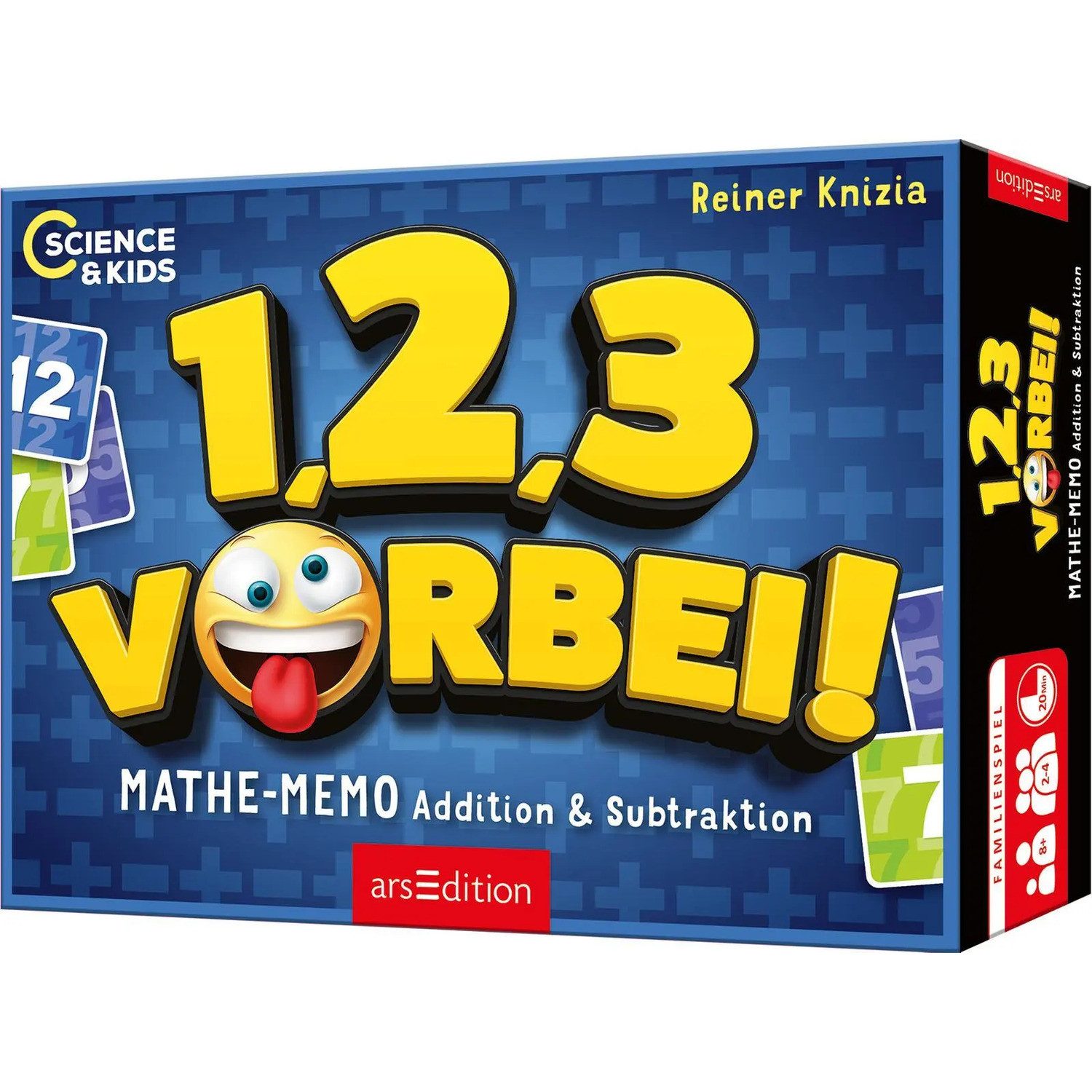 Ars Edition Spiel Science & Kids - 1, 2, 3 ... vorbei! Mathe-Memo Addition & Subtraktion